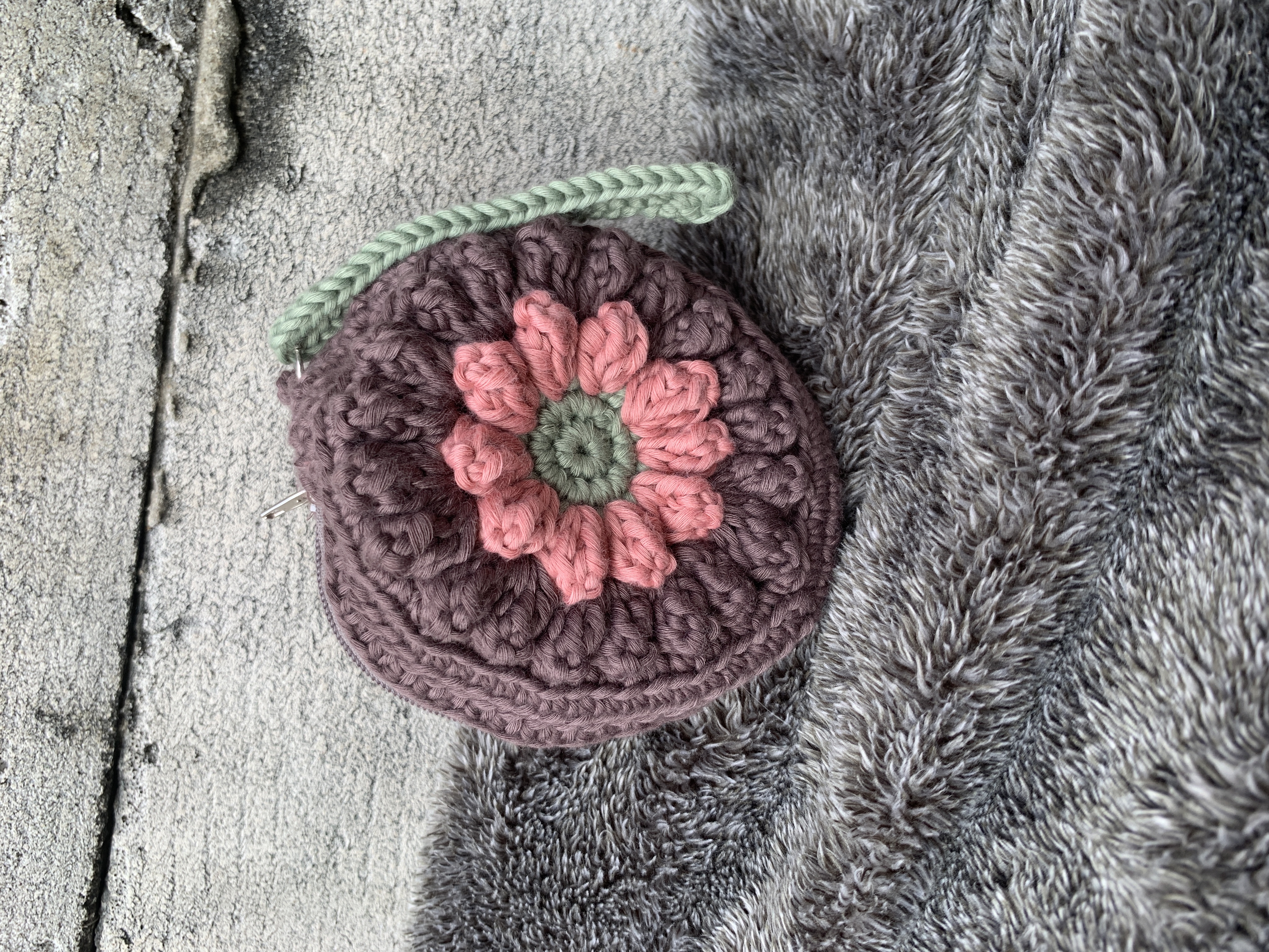 Coin Purse Rajut Mauve